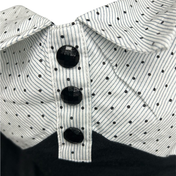 Morgan de Toi polka dot and black halter top S. From France. - Picture 3 of 7